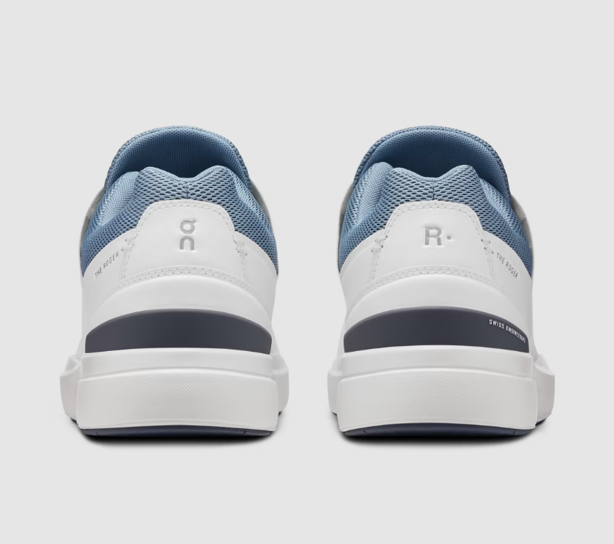 On Cloud Shoes Canada Men's THE ROGER Advantage-White | Chambray - Click Image to Close