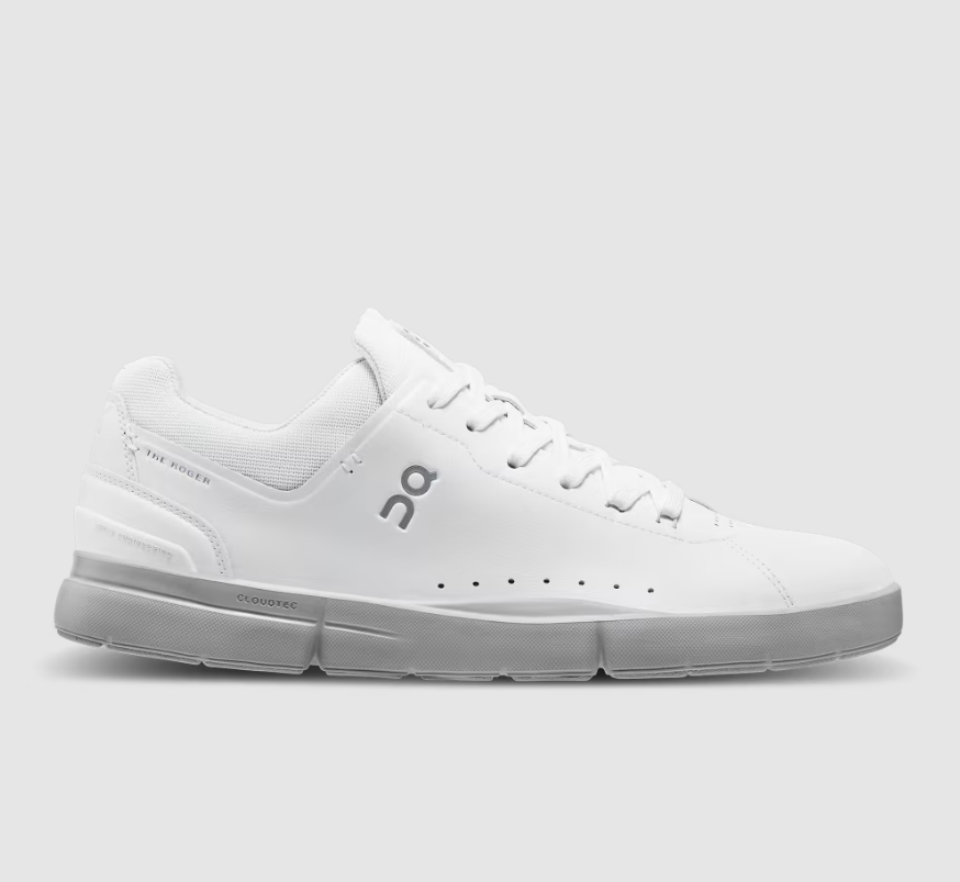 On Cloud Shoes Canada Men's THE ROGER Advantage-White | Alloy - Click Image to Close