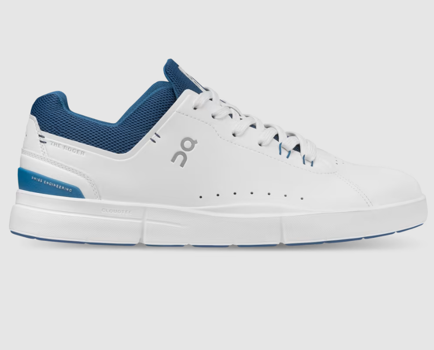 On Cloud Shoes Canada Men's THE ROGER Advantage-White | Cobalt - Click Image to Close