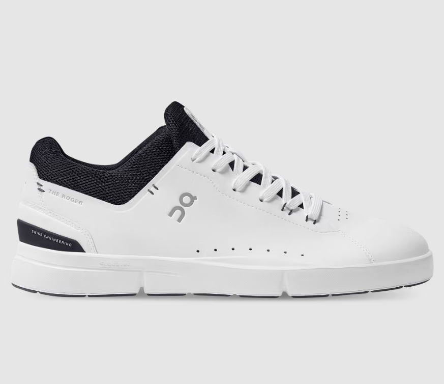 On Cloud Shoes Canada Men's THE ROGER Advantage-White | Midnight - Click Image to Close