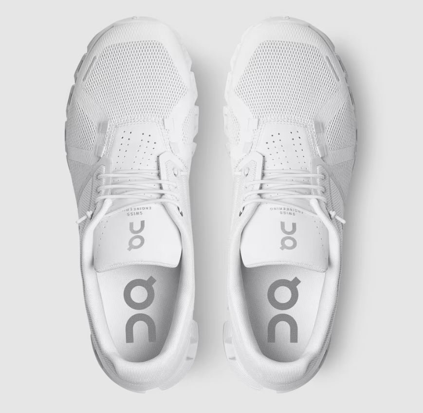 On Cloud Shoes Canada Men's Cloud 5-All White - Click Image to Close