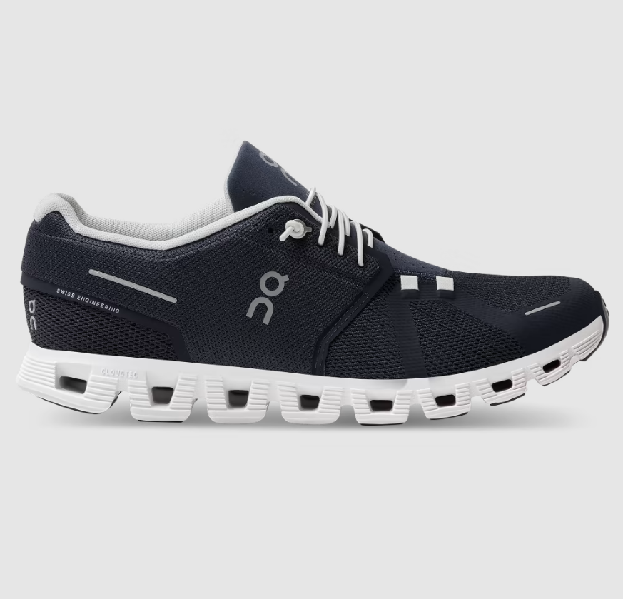 On Cloud Shoes Canada Men's Cloud 5-Midnight | White - Click Image to Close