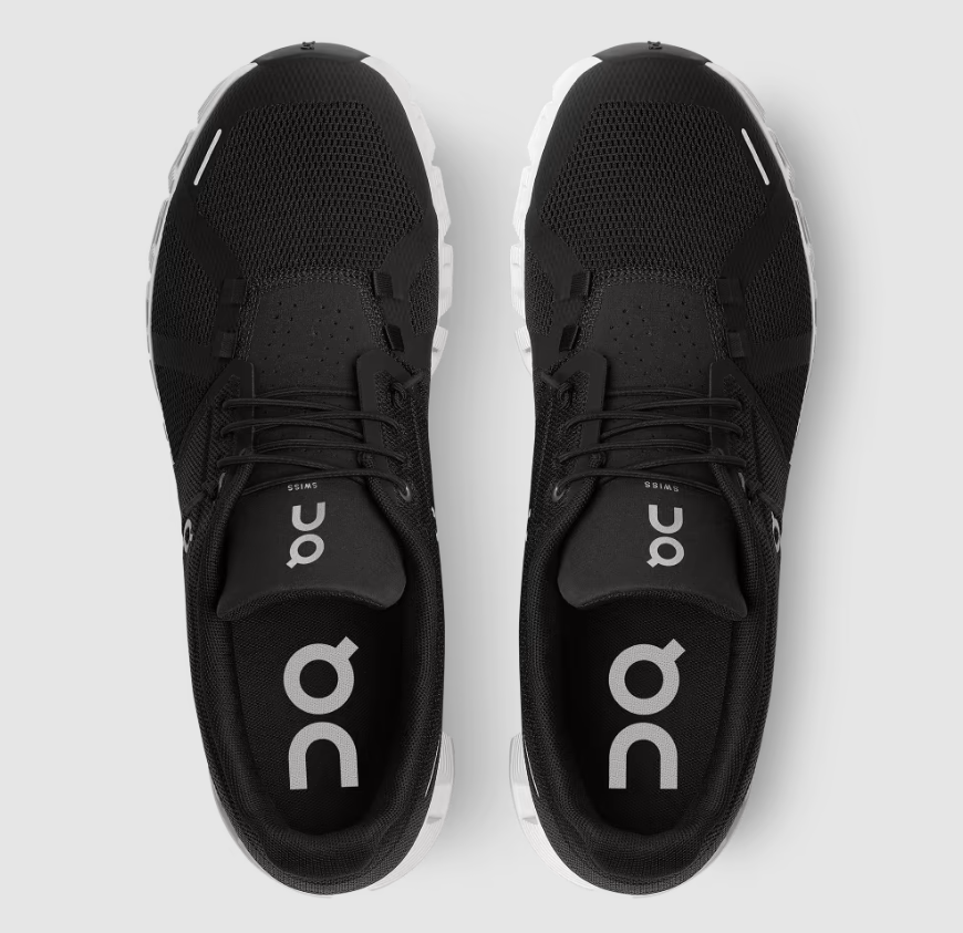 On Cloud Shoes Canada Men's Cloud 5-Black | White - Click Image to Close