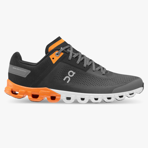 On Cloud Shoes Canada Men's Cloudflow-Black | Turmeric - Click Image to Close