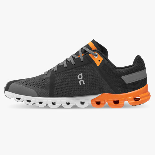 On Cloud Shoes Canada Men's Cloudflow-Black | Turmeric - Click Image to Close