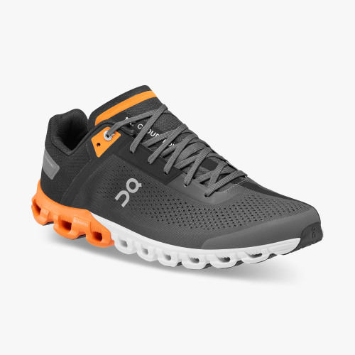 On Cloud Shoes Canada Men's Cloudflow-Black | Turmeric - Click Image to Close