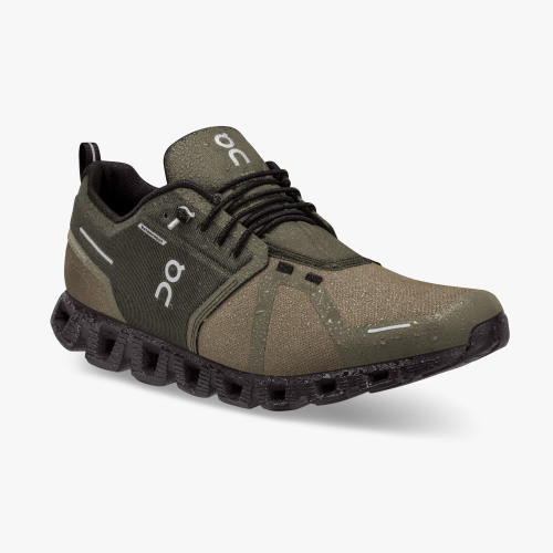 On Cloud Shoes Canada Women's Cloud 5 Waterproof-Olive | Black - Click Image to Close