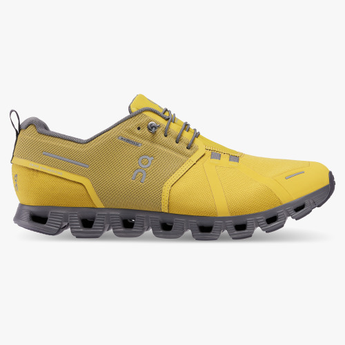 On Cloud Shoes Canada Men's Cloud 5 Waterproof-Mustard | Rock - Click Image to Close