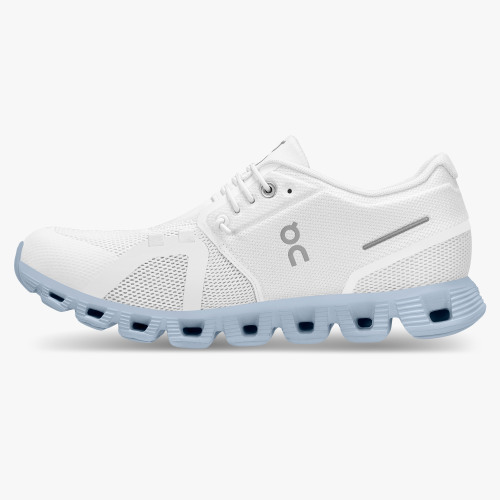 On Cloud Shoes Canada Women's Cloud 5-White | Chambray