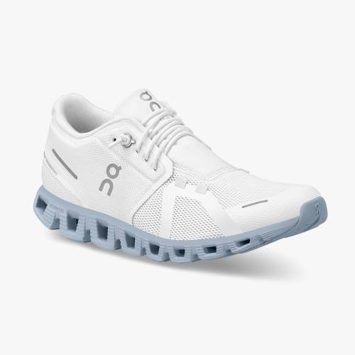 On Cloud Shoes Canada Women's Cloud 5-White | Chambray