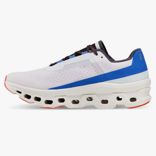 On Cloud Shoes Canada Men's Cloudmonster-Frost | Cobalt - Click Image to Close