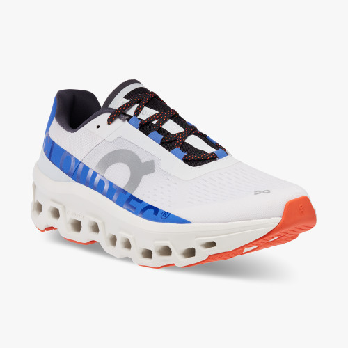 On Cloud Shoes Canada Men's Cloudmonster-Frost | Cobalt - Click Image to Close