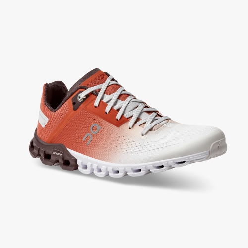 On Cloud Shoes Canada Women's Cloudflow-Rust | White - Click Image to Close