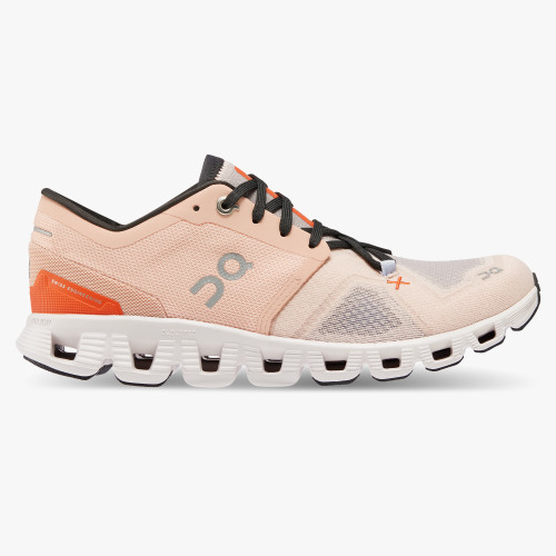 On Cloud Shoes Canada Women's Cloud X 3-Rose | Sand - Click Image to Close