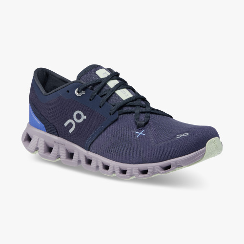 On Cloud Shoes Canada Women's Cloud X 3-Midnight | Heron - Click Image to Close