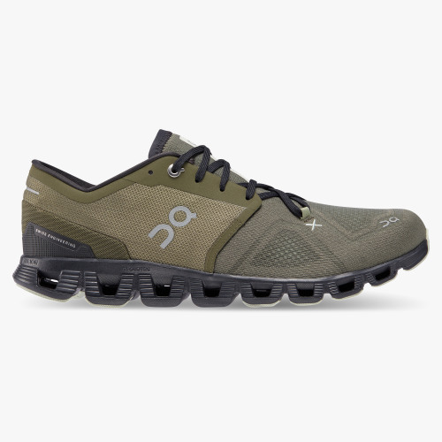 On Cloud Shoes Canada Men's Cloud X 3-Olive | Reseda - Click Image to Close