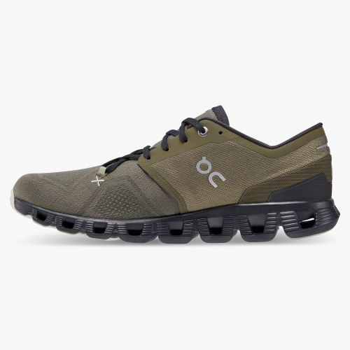 On Cloud Shoes Canada Men's Cloud X 3-Olive | Reseda - Click Image to Close