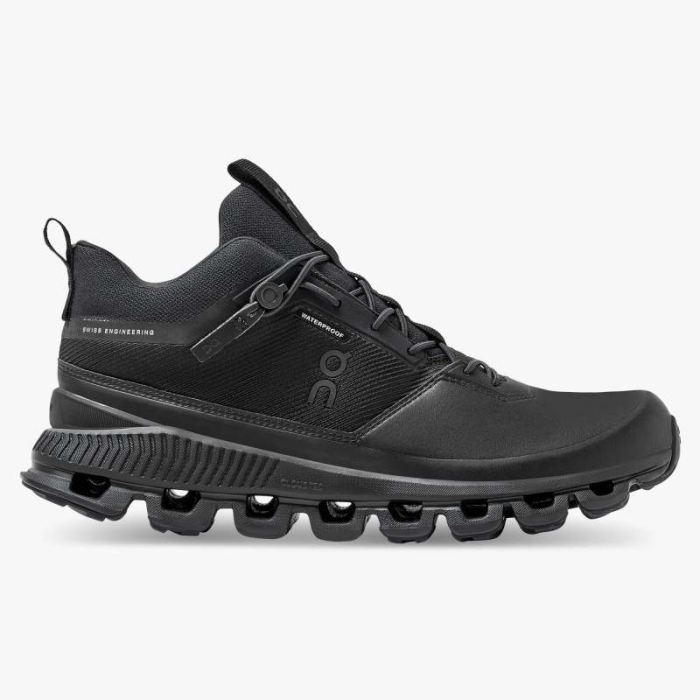 On Cloud Shoes Canada Women's Cloud Hi Waterproof-All | Black - Click Image to Close