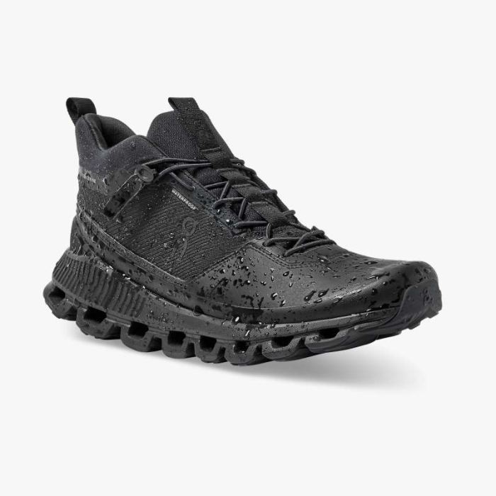 On Cloud Shoes Canada Women's Cloud Hi Waterproof-All | Black - Click Image to Close