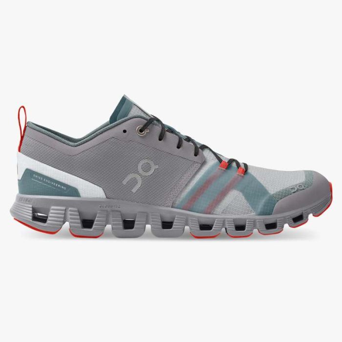 On Cloud Shoes Canada Men's Cloud X Shift-Alloy | Red - Click Image to Close