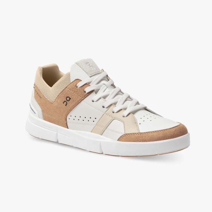 On Cloud Shoes Canada Men's THE ROGER Clubhouse-Almond | Sand - Click Image to Close