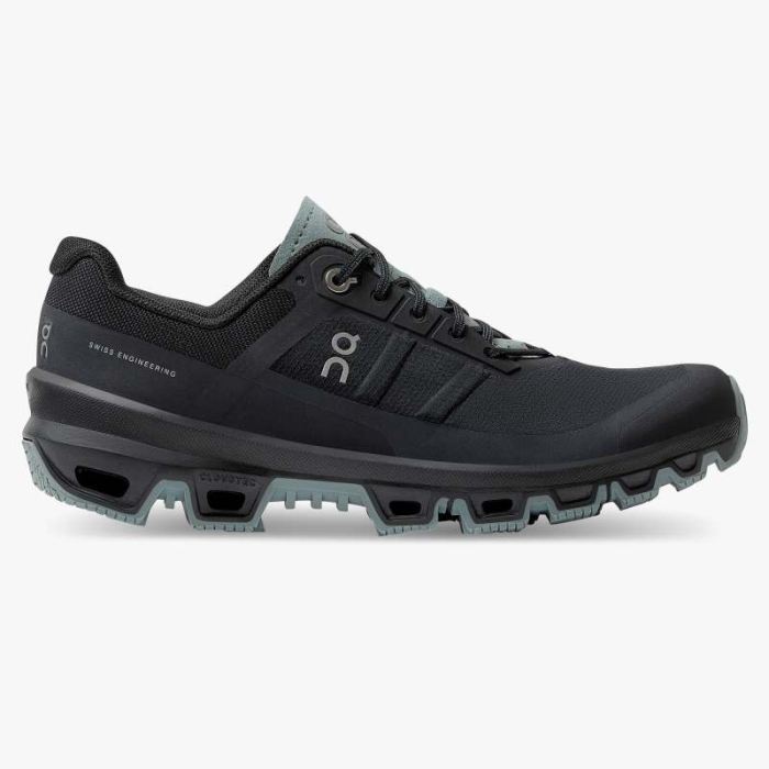 On Cloud Shoes Canada Women's Cloudventure-Black | Cobble - Click Image to Close