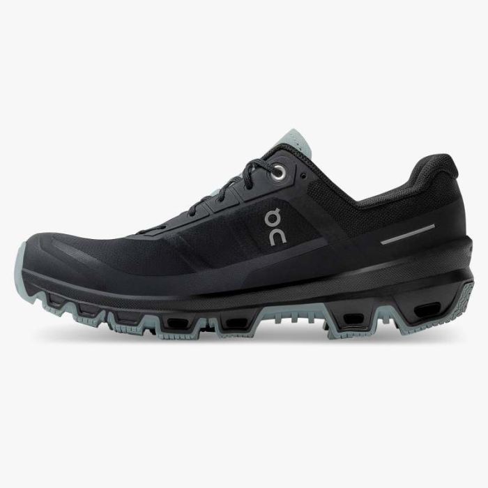 On Cloud Shoes Canada Women's Cloudventure-Black | Cobble