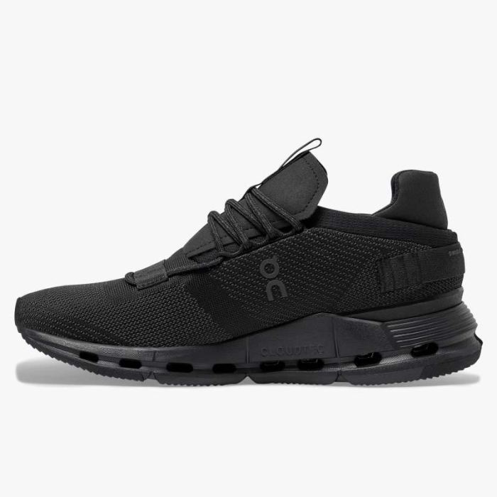 On Cloud Shoes Canada Women's Cloudnova-Black | Eclipse