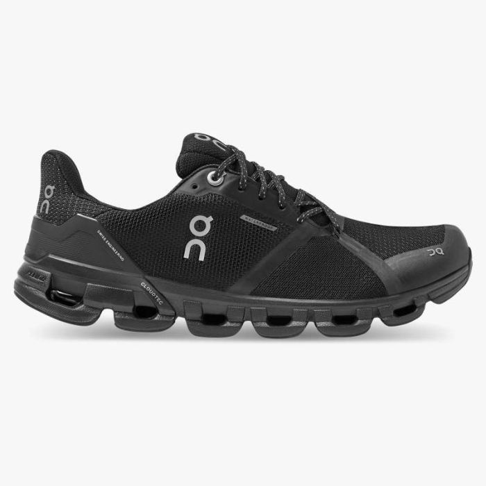 On Cloud Shoes Canada Women's Cloudflyer Waterproof-Black | Luna