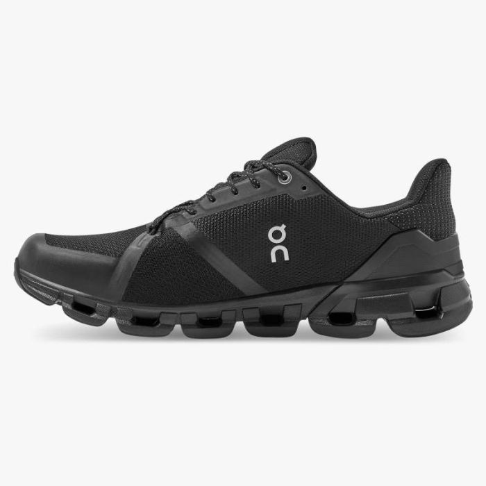 On Cloud Shoes Canada Men's Cloudflyer Waterproof-Black | Lunar - Click Image to Close