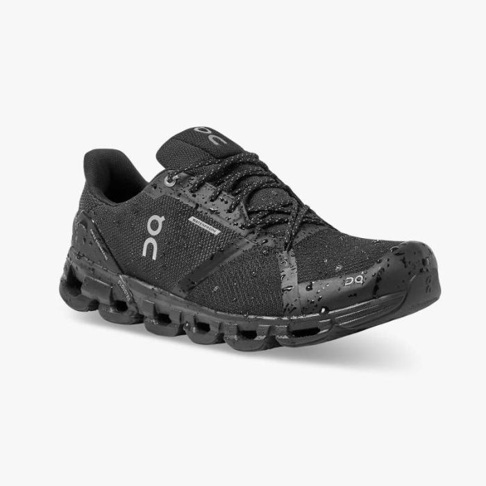 On Cloud Shoes Canada Men's Cloudflyer Waterproof-Black | Lunar - Click Image to Close