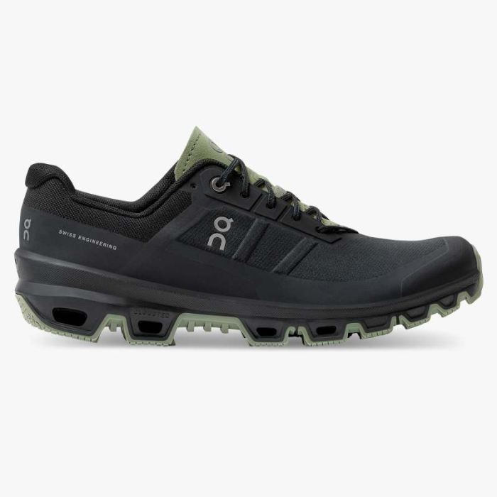 On Cloud Shoes Canada Men's Cloudventure-Black | Reseda