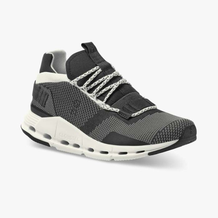 On Cloud Shoes Canada Women's Cloudnova-Black | White