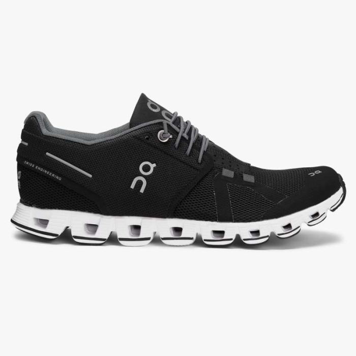 On Cloud Shoes Canada Women's Cloud-Black | White - Click Image to Close