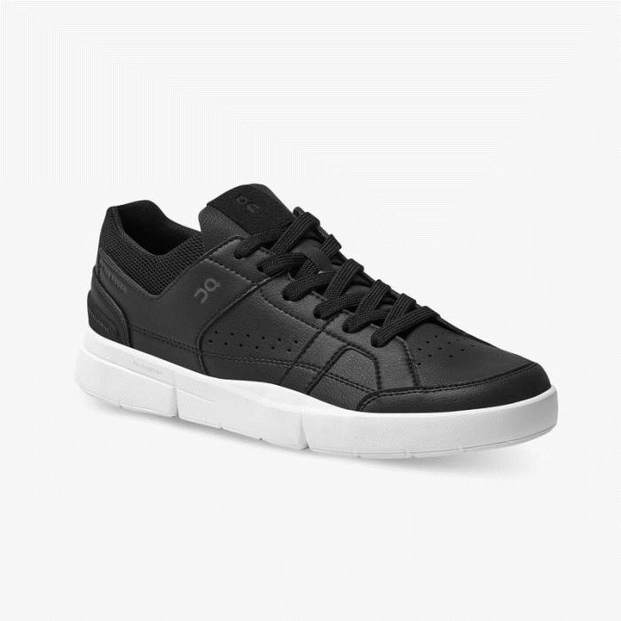 On Cloud Shoes Canada Men's THE ROGER Clubhouse-Black | White - Click Image to Close