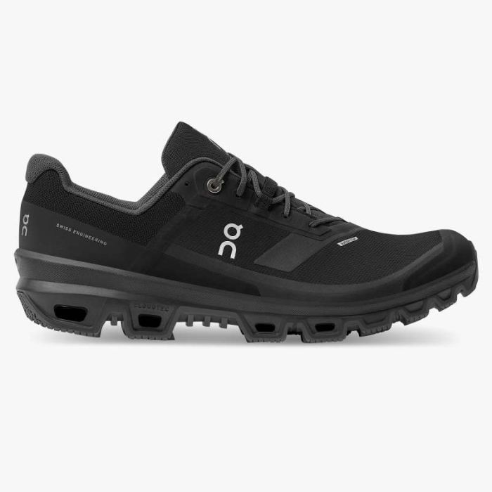 On Cloud Shoes Canada Men's Cloudventure Waterproof-Black - Click Image to Close