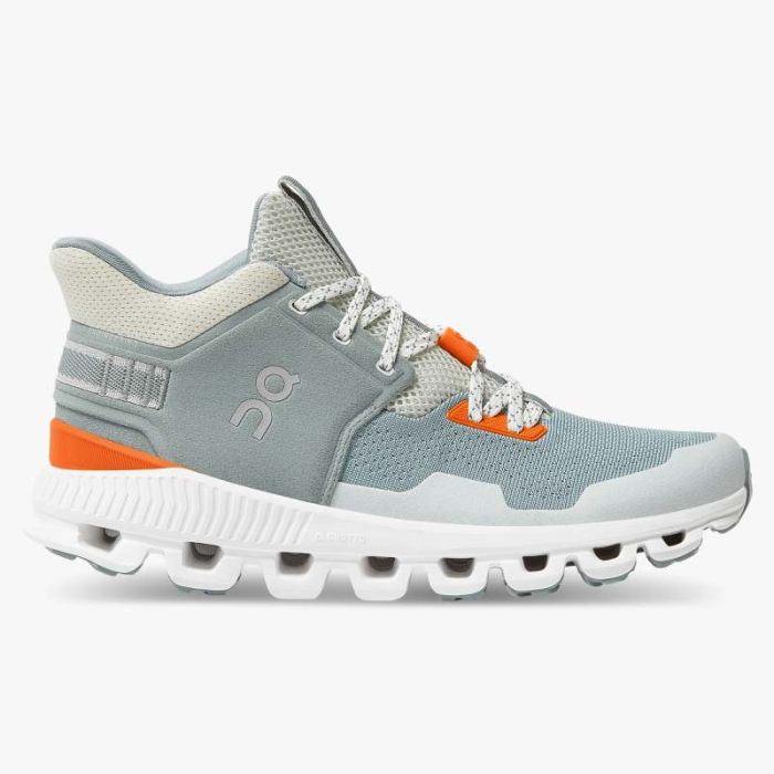 On Cloud Shoes Canada Women's Cloud Hi Edge-Cobble | Sea - Click Image to Close