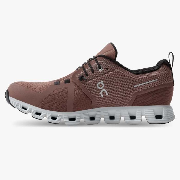 On Cloud Shoes Canada Women's Cloud 5 Waterproof-Cocoa | Frost - Click Image to Close