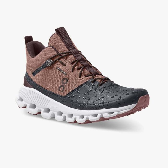 On Cloud Shoes Canada Women's Cloud Hi Waterproof-Cocoa | Pebble