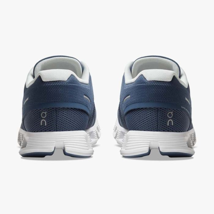 On Cloud Shoes Canada Women's Cloud 5-Denim | White - Click Image to Close