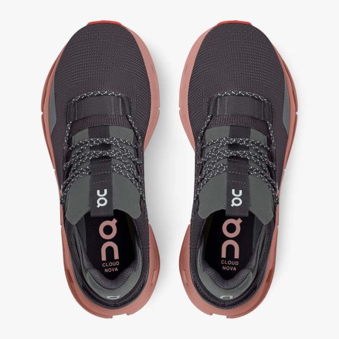 On Cloud Shoes Canada Men's Cloudnova-Eclipse | Rose - Click Image to Close