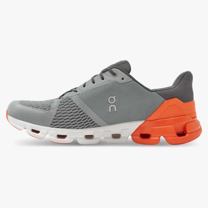 On Cloud Shoes Canada Men's Cloudflyer-Grey | Orange - Click Image to Close