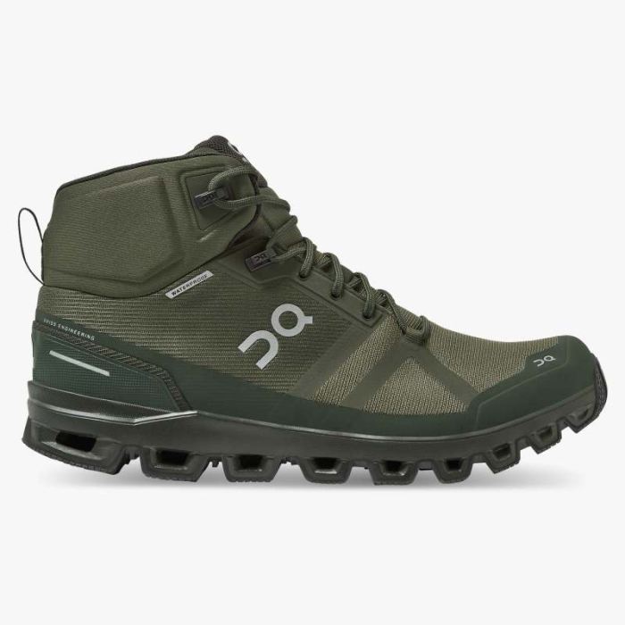 On Cloud Shoes Canada Men's Cloudrock Waterproof-Jungle | Fir