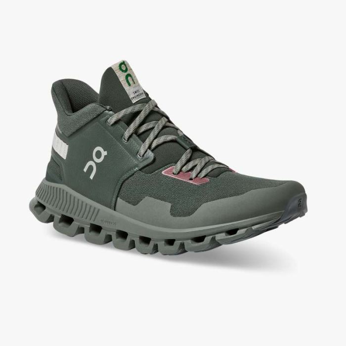 On Cloud Shoes Canada Women's Cloud Hi Edge Stone Pine-Jungle |