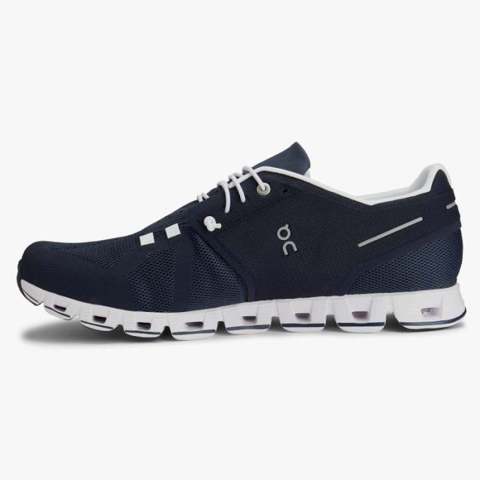 On Cloud Shoes Canada Men's Cloud-Navy | White - Click Image to Close