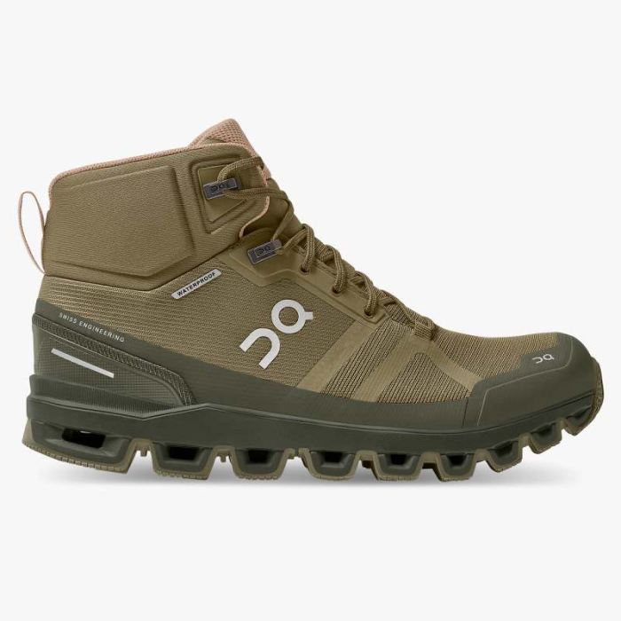 On Cloud Shoes Canada Women's Cloudrock Waterproof-Olive | Reed - Click Image to Close