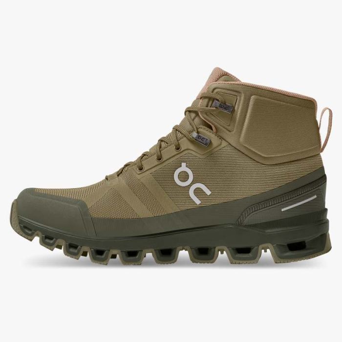 On Cloud Shoes Canada Women's Cloudrock Waterproof-Olive | Reed - Click Image to Close