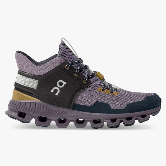 On Cloud Shoes Canada Women's Cloud Hi Edge-Pebble | Lilac - Click Image to Close