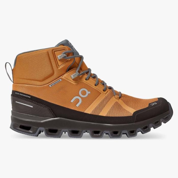 On Cloud Shoes Canada Men's Cloudrock Waterproof-Pecan | Brown - Click Image to Close