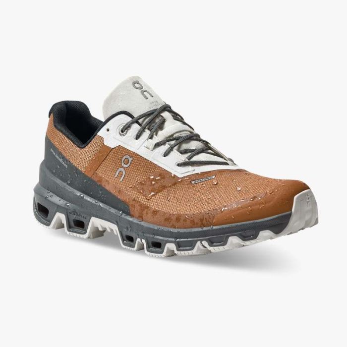 On Cloud Shoes Canada Men's Cloudventure Waterproof-Pecan | Lead - Click Image to Close